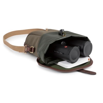 Billingham Galbin 10 Binocular Case - Sage Fibrenyte & Chocolate Leather