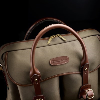 Billingham Thomas Briefcase & Laptop Bag - Sage FibreNyte & Chocolate Leather