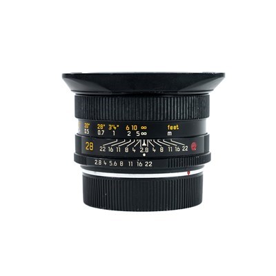 Leica 28mm f/2.8 Elmarit-R II lens black (3 cam ver.) E55 Grade 8