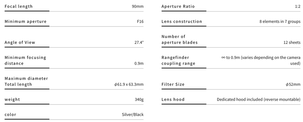 Voigtlander 90mm f/2 APO Ultron Lens Leica M - Silver