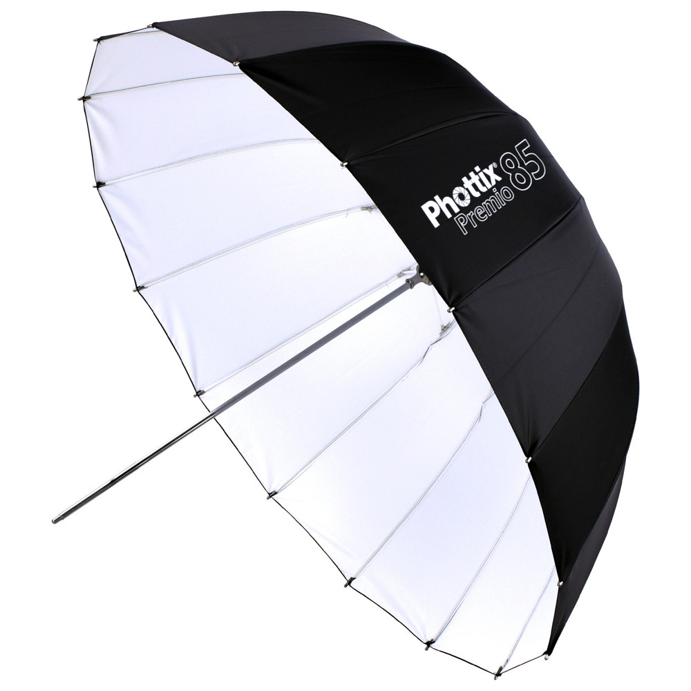 Phottix Premio Reflective Umbrella with Diffuser (85cm/33") - W&B Kit