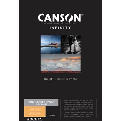 Canson A3+ ARCHES BFK Rives Pure White 310gsm (25 Sheets)