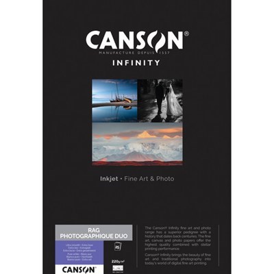 Canson A3+ Rag Photographique Duo 220gsm (25 Sheets)