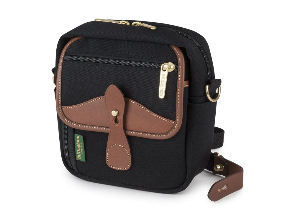 Billingham Pola Stowaway - Black Canvas & Tan Leather