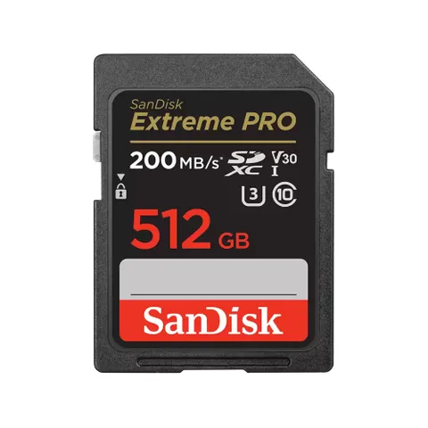 Sandisk 512GB Extreme PRO SDHXC Card 200MB/s 