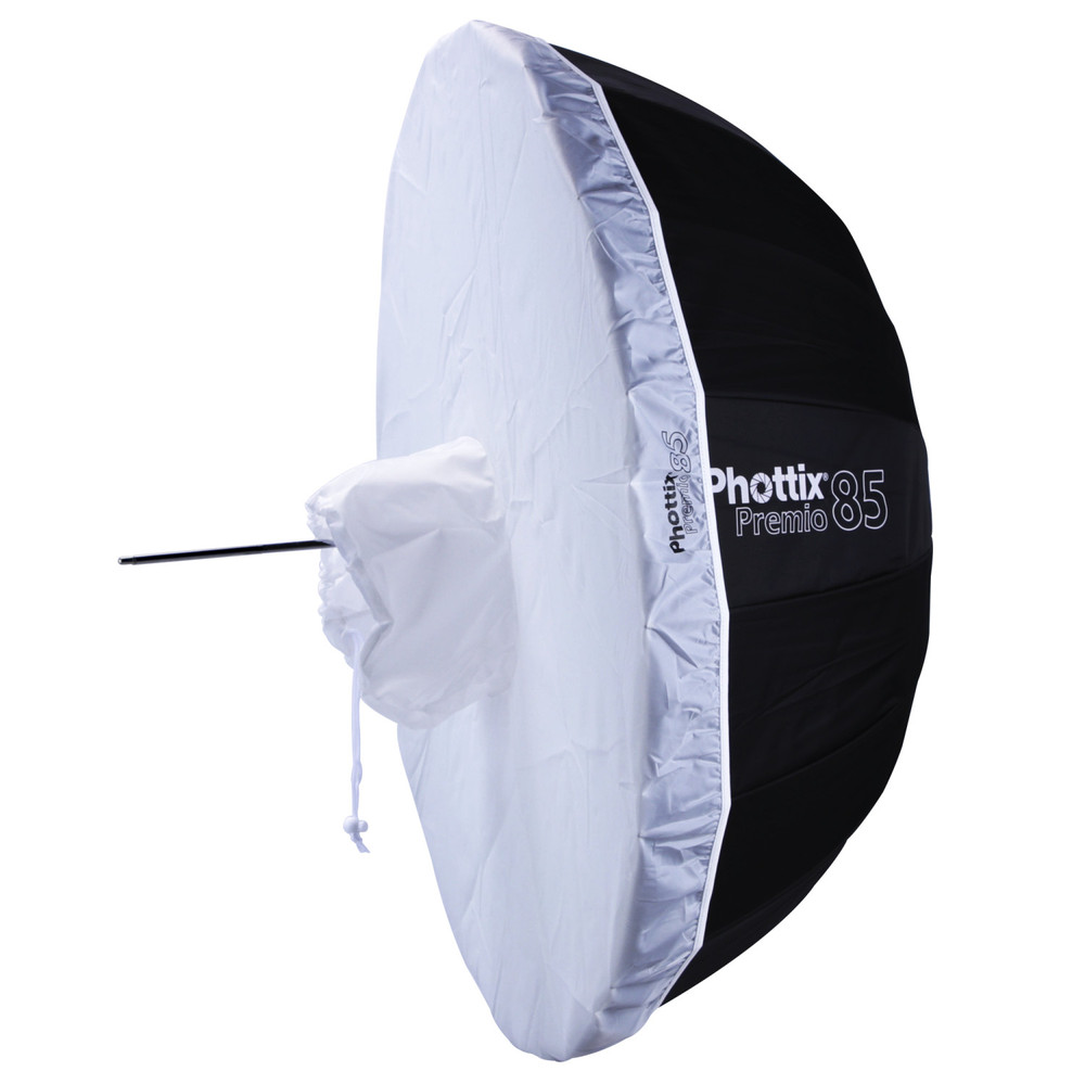 Phottix Premio Reflective Umbrella with Diffuser (85cm/33") - W&B Kit