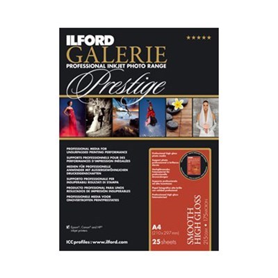 Ilford A4 Galerie Smooth High Gloss 215gsm (25 Sheets)