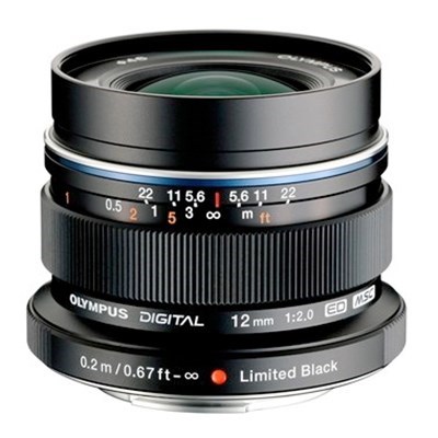 Olympus 12mm f/2 Ultra Wide Lens - Black