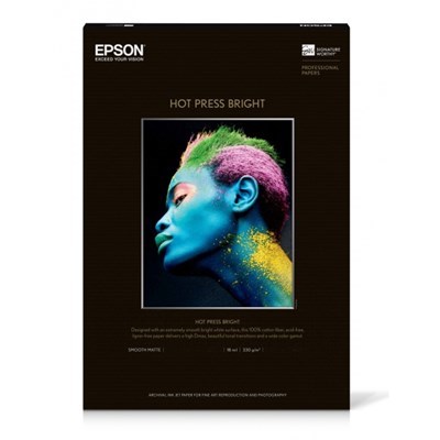 Epson A2 Hot Press Bright SignatureWorthy Paper 330gsm (25 Sheets)