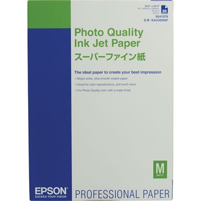 Epson A2 Photo Quality Ink Jet Paper102gsm (30 Sheets)