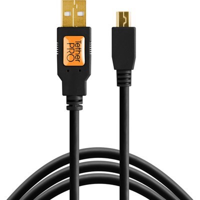 Tether Tools TetherPro 4.6m (15') USB 2.0 to Mini-B 5-Pin Cable Black