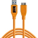 Tether Tools TetherPro 4.6m (15') USB 3.0 to Micro-B Cable - Orange