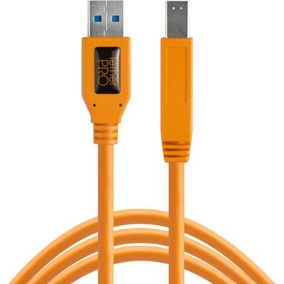 Tether Tools TetherPro 4.6m (15') USB 3.0 to Male B Cable - Orange