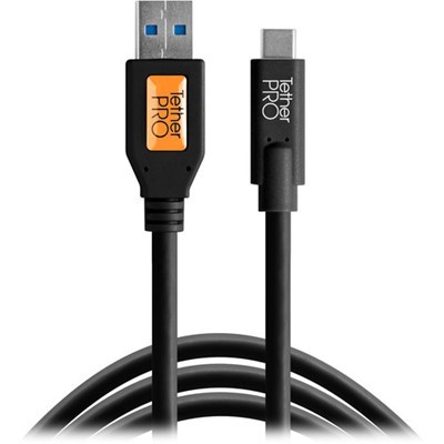 Tether Tools TetherPro 4.6m (15') USB 3.0 to USB-C Cable - Black