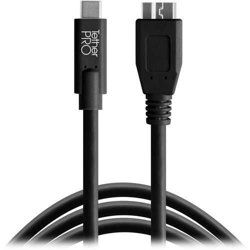 Tether Tools TetherPro 4.6m (15') USB-C to 3.0 Micro-B Cable - Black