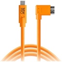 Tether Tools TetherPro 4.6m (15') Right Angle USB-C to 3.0 Micro-B Cable - Orange