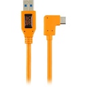 Tether Tools TetherPro 50cm (20) Right Angle USB 3.0 to USB-C Cable Orange