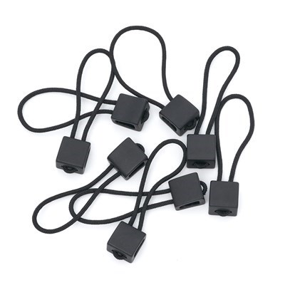 NYA-EVO Zip Puller Black (8 pcs)