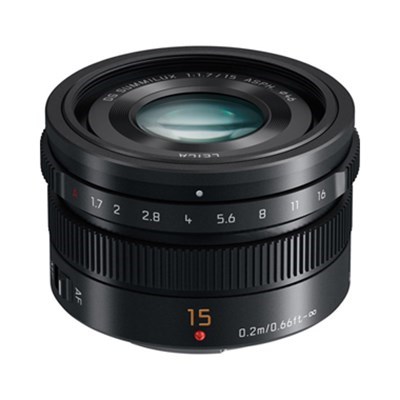 Panasonic 15mm f/1.7 Lumix Leica DG ASPHSummilux Lens Black