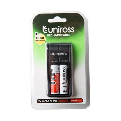 Uniross Hybrio Charger +2 AA Batteries