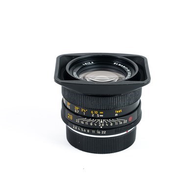 [SH11259-8] Leica 28mm f/2.8 Elmarit-R II lens black (3 cam ver.) E55 Grade 8