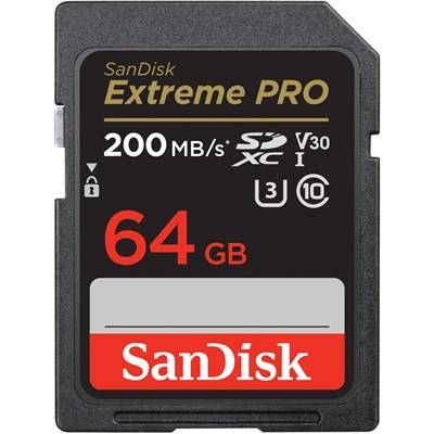 [SDSDXXU-064G] SanDisk 64GB Extreme PRO UHS-I SDXC Card 200MB/s 633x V30