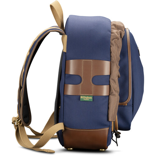 [502504-54] Billingham 25 Rucksack - Navy Canvas & Chocolate Leather