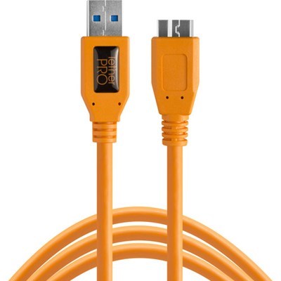 [31.CU5454] Tether Tools TetherPro 4.6m (15') USB 3.0 to Micro-B Cable - Orange