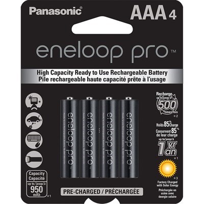 [BK-4HCCE/4BT] Panasonic Eneloop Pro 4x AAA Rechargeable Battery