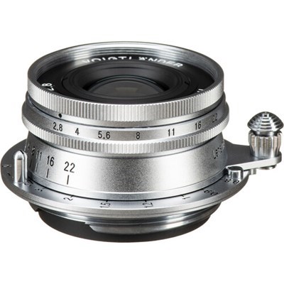 [V-LL4028S] Voigtlander 40mm f/2.8 HELIAR Aspherical Lens Silver: Leica L39 Screw Mount