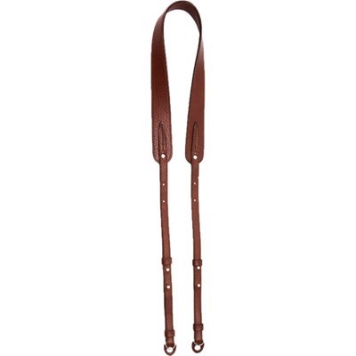 [ACAM284DBR] Artisan & Artist ACAM-284 Three length Adjustable Italian Leather Strap - Brown