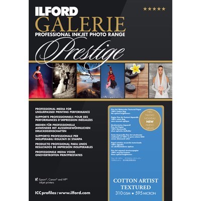 [2004054] Ilford A2 Galerie Cotton Artist Textured 310gsm (25 Sheets)